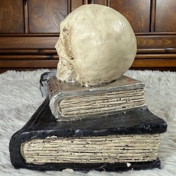 Rhinestone Eyes Skull & Rhinestone Spider Hexes Potions Book Resin Plaster Decor - Picture 6 of 11